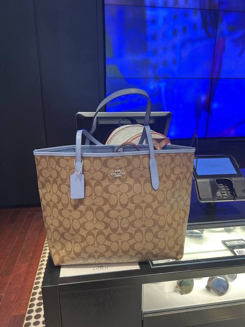 Coach city zip tote blue discount