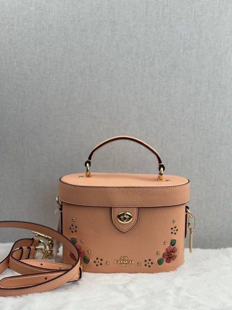 Coach Kay Crossbody with Floral Whipstitch in Faded Blush