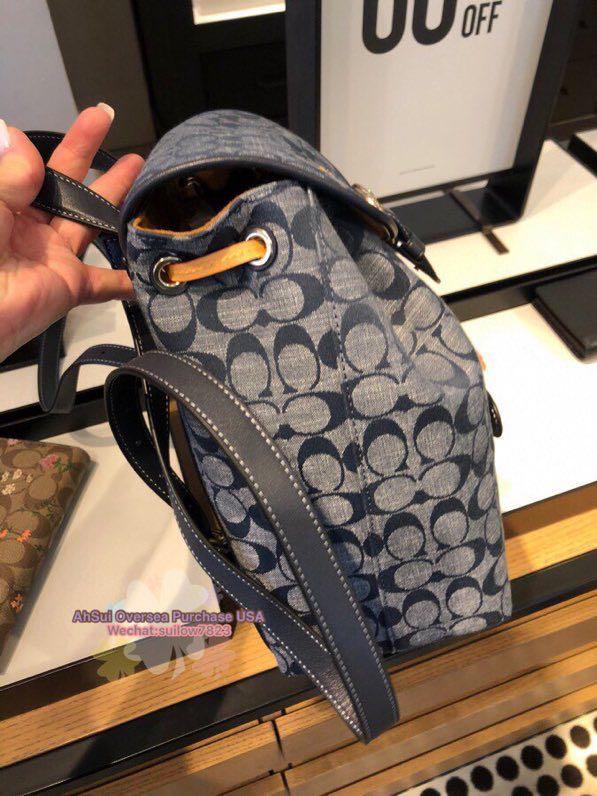 Coach Kleo Backpack in Signature Chambray, Women's Fashion, Bags