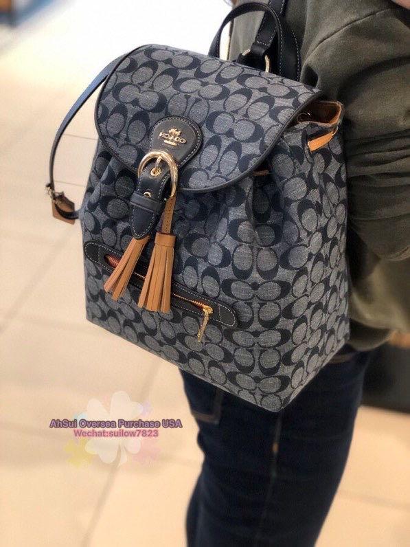 kleo backpack in signature chambray