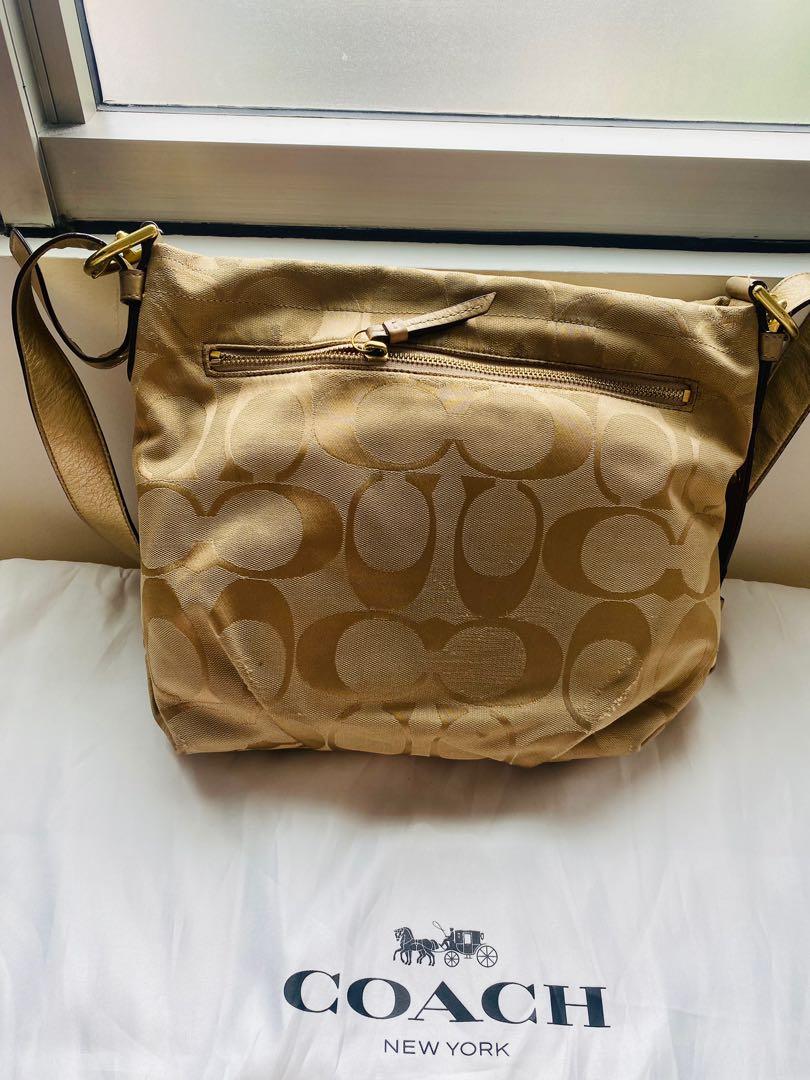 gold coach purse