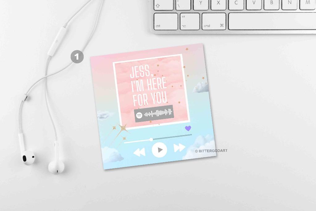 Customised Pastel Spotify Code Scan Gift Card, Hobbies & Toys ...