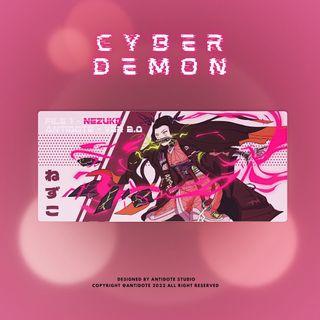 Cyber Demon Deskmat - designed by Antidote Studio