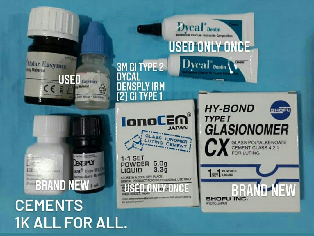 DENTAL CEMENTS (IRM, Dycal, GI), Health & Nutrition, Medical Supplies