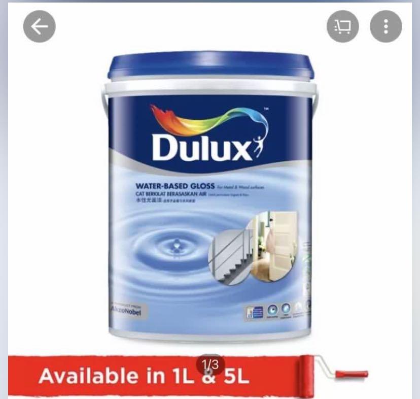 Dulux Water Based Gloss Paint Wood Paint, Furniture & Home Living