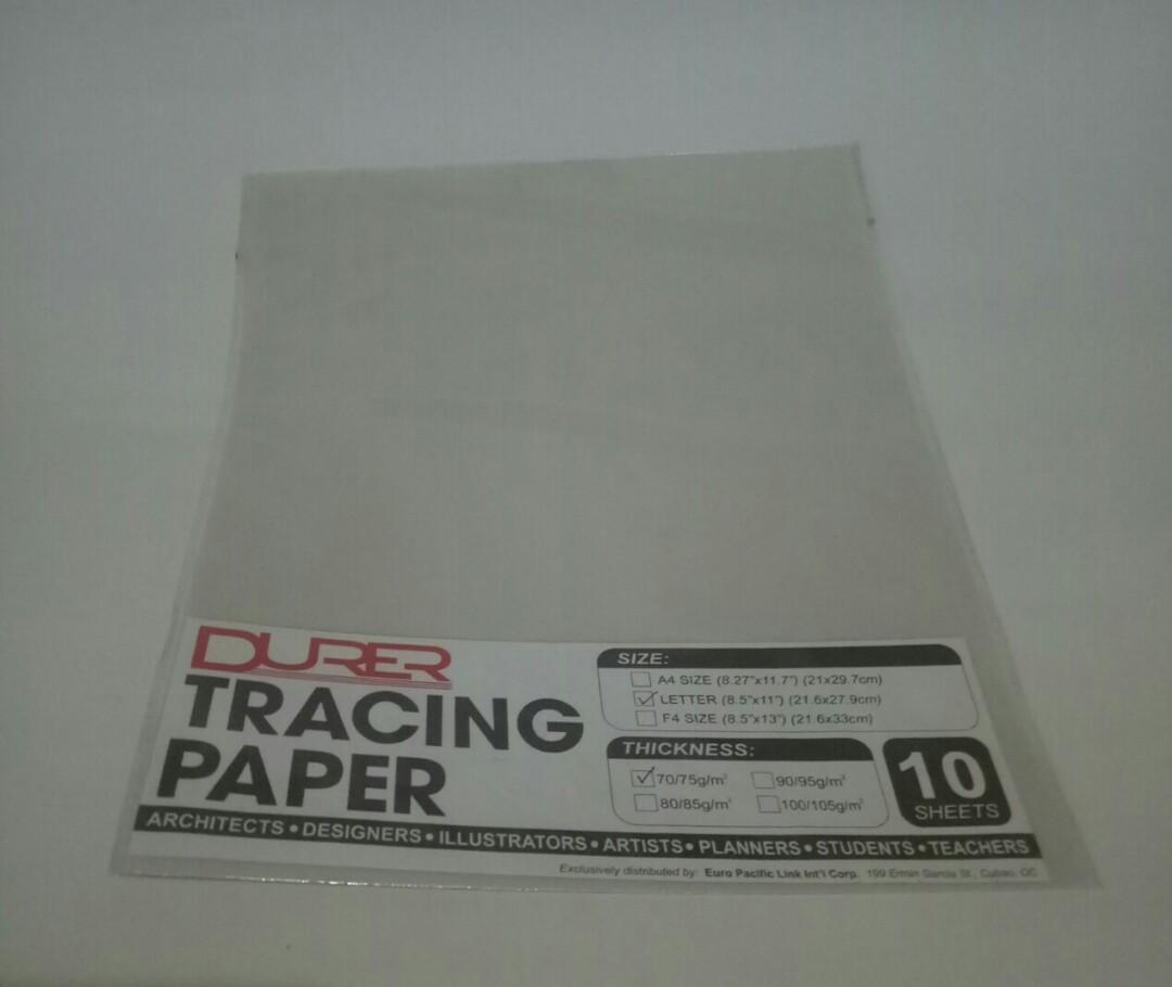 Durer Tracing Papers (Letter, F4 sizes), Hobbies & Toys, Stationary