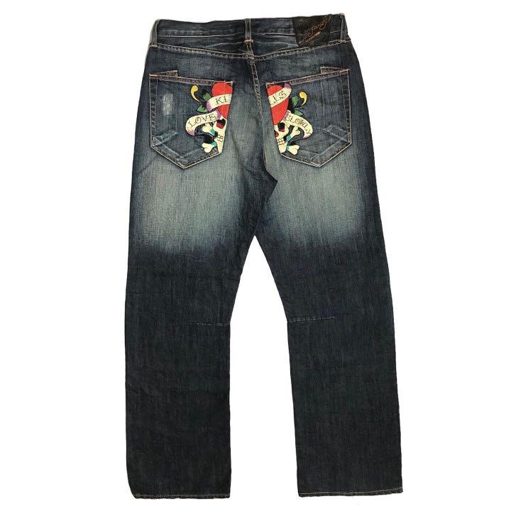 Ed hardy denim, Fesyen Pria, Pakaian 