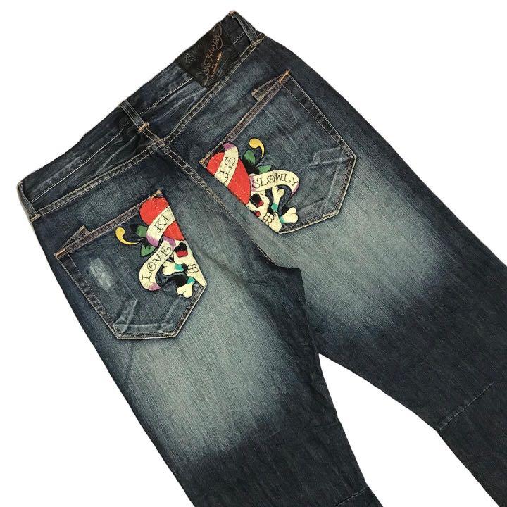 Ed hardy denim, Fesyen Pria, Pakaian 