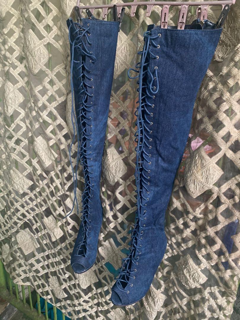 Forever 21 denim boots