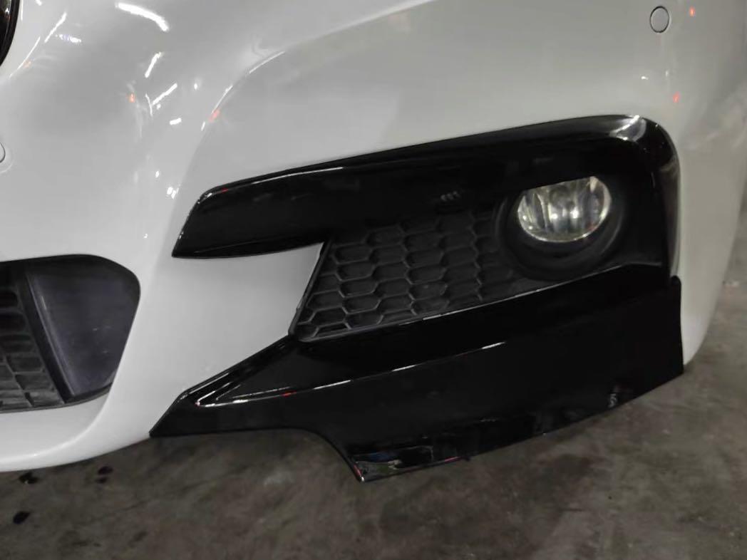 FS: BMW F30 Gloss Black Front Bumper Fog Lamp Lip Splitter Canard M Sport  Performance Bodykit, Car Accessories, Accessories on Carousell