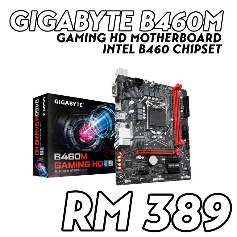 GIGABYTE B460M GAMING HD MOTHERBOARD INTEL B460 CHIPSET, Computers ...