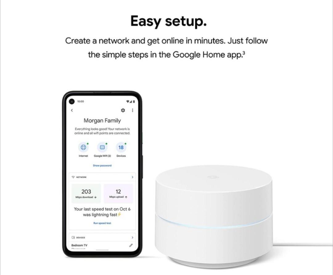 Google WIFI Mesh Router (Set of 3) $120, Computers & Tech, Parts ...