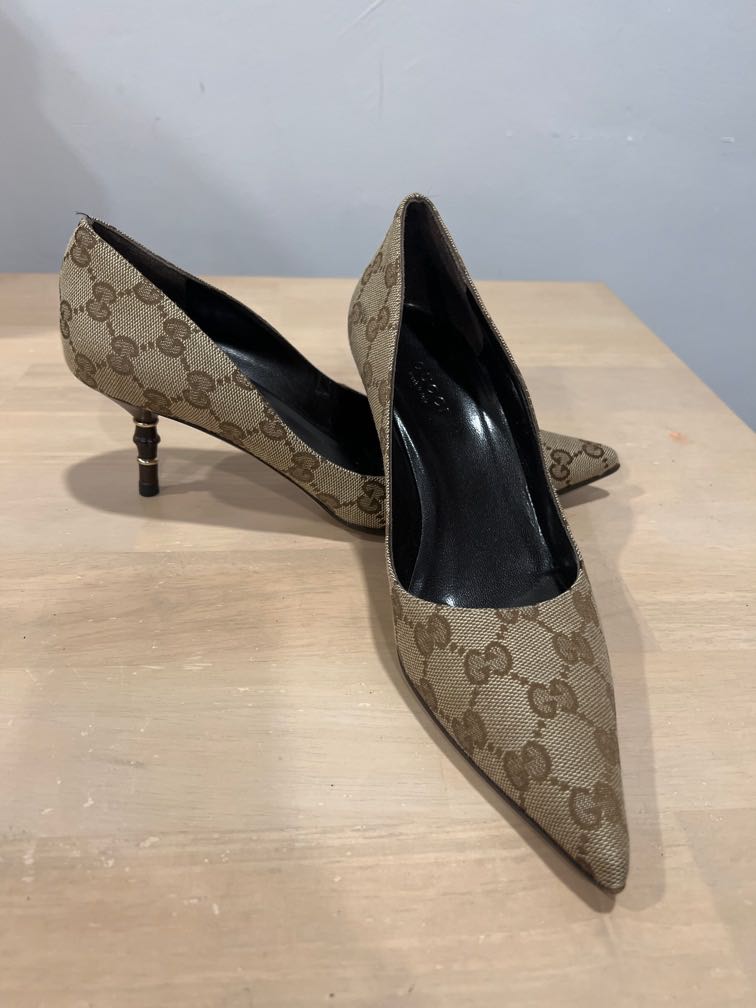 Gucci bamboo low heel 36C, Luxury, Sneakers & Footwear on Carousell