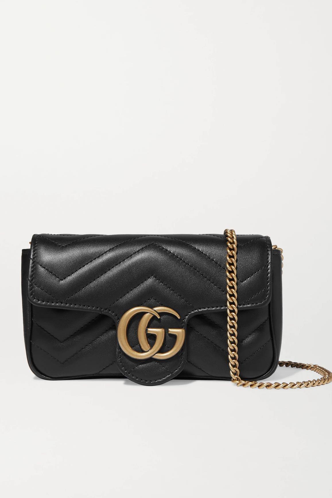 Gg marmont mini hot sale quilted leather shoulder bag