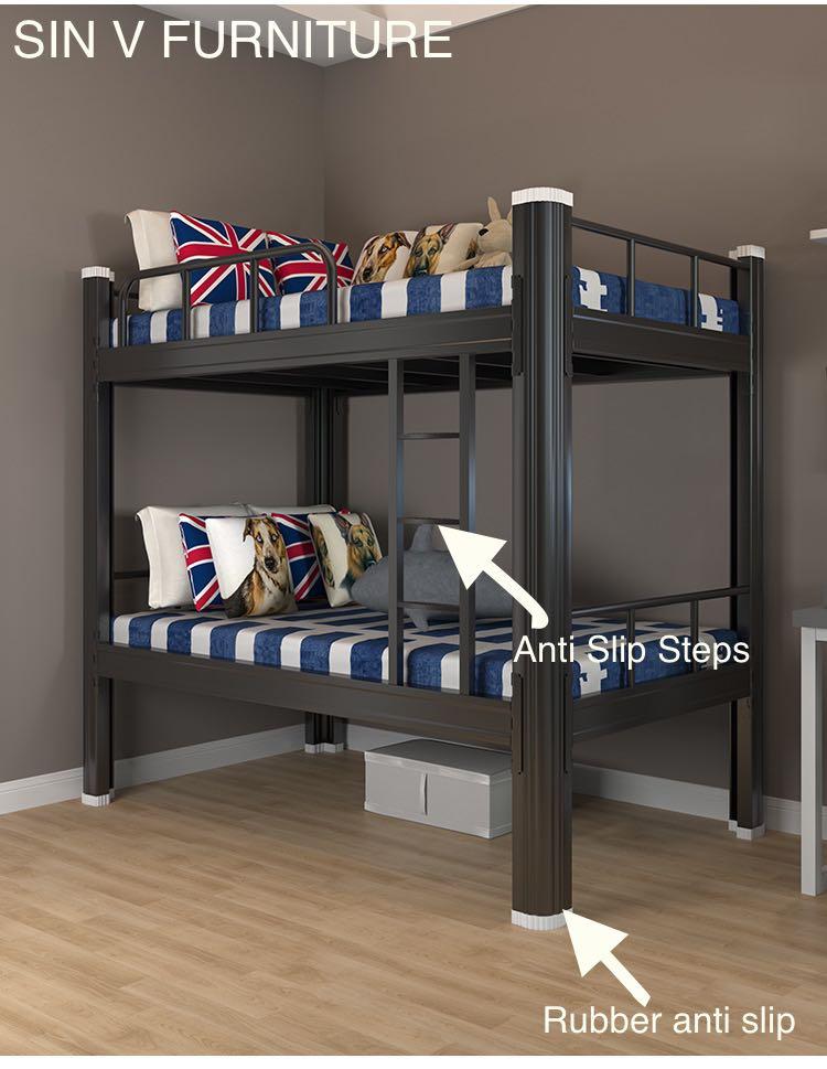 Heavy duty hot sale double deck bed