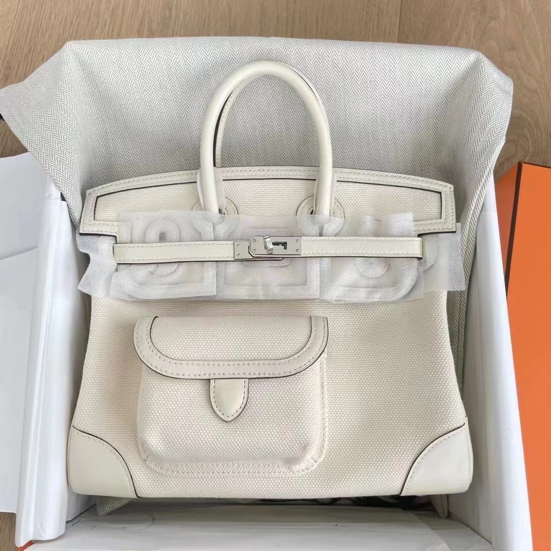 Hermes Birkin 25 sellier Nata, Luxury, Bags & Wallets on Carousell