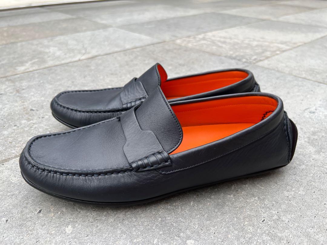 Hermes Loafers, Navy Blue, size 40, Luxury, Sneakers u0026 Footwear on Carousell