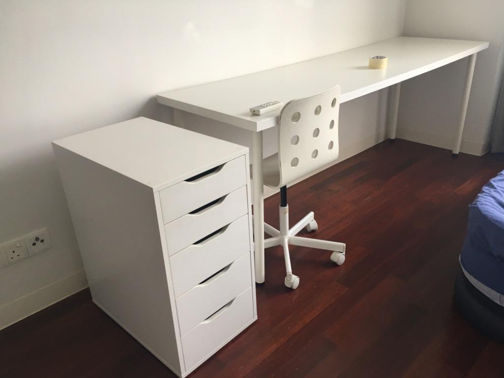 IKEA Desk, Furniture & Home Living, Furniture, Tables & Sets on Carousell