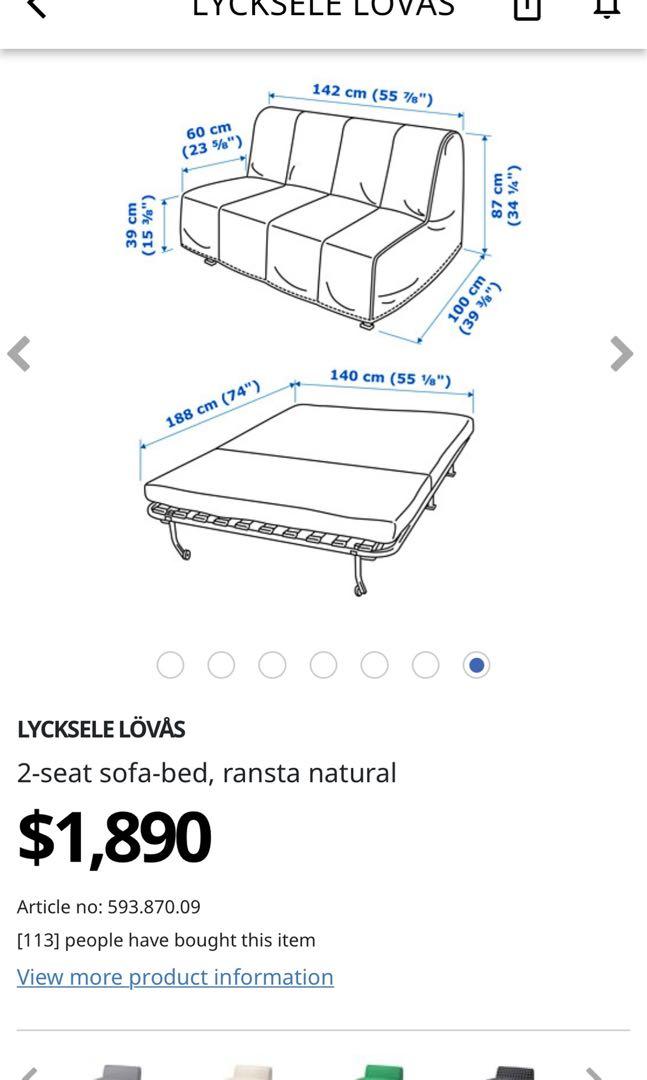 IKEA Sofa Bed 兩座梳化床, 傢俬＆家居, 傢俬, 梳化 Carousell