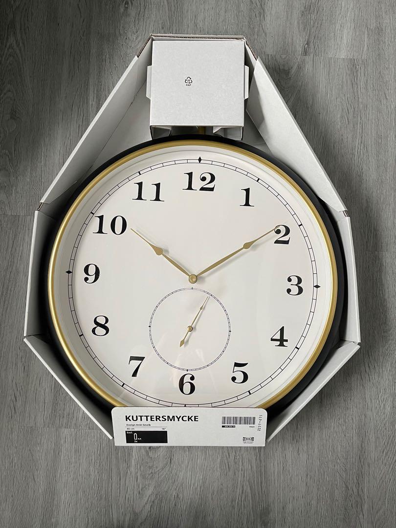 KUTTERSMYCKE wall clock, black, 18 - IKEA