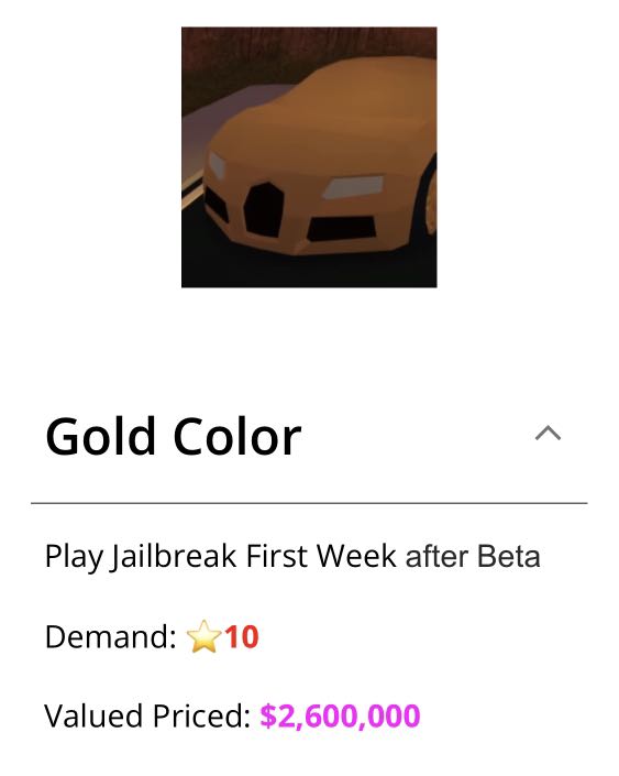 gold value in jailbreak trading｜TikTok Search