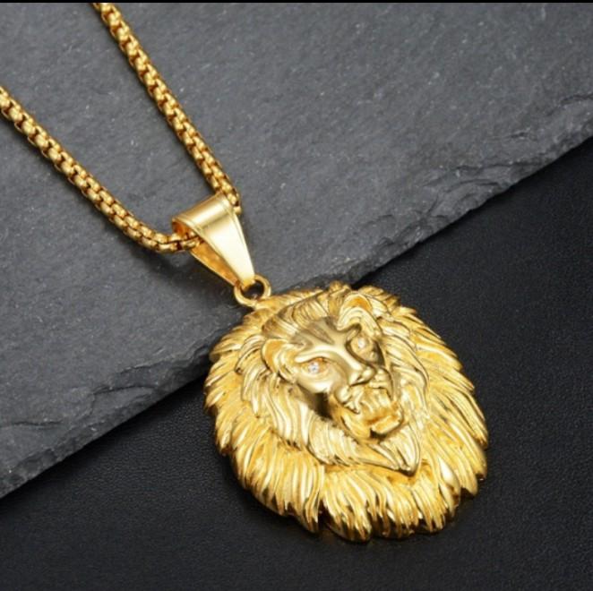 Kalung lion necklace vintage, Fesyen 