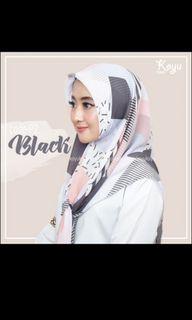 Kerudung Segi Empat Motif Bahan Viney
