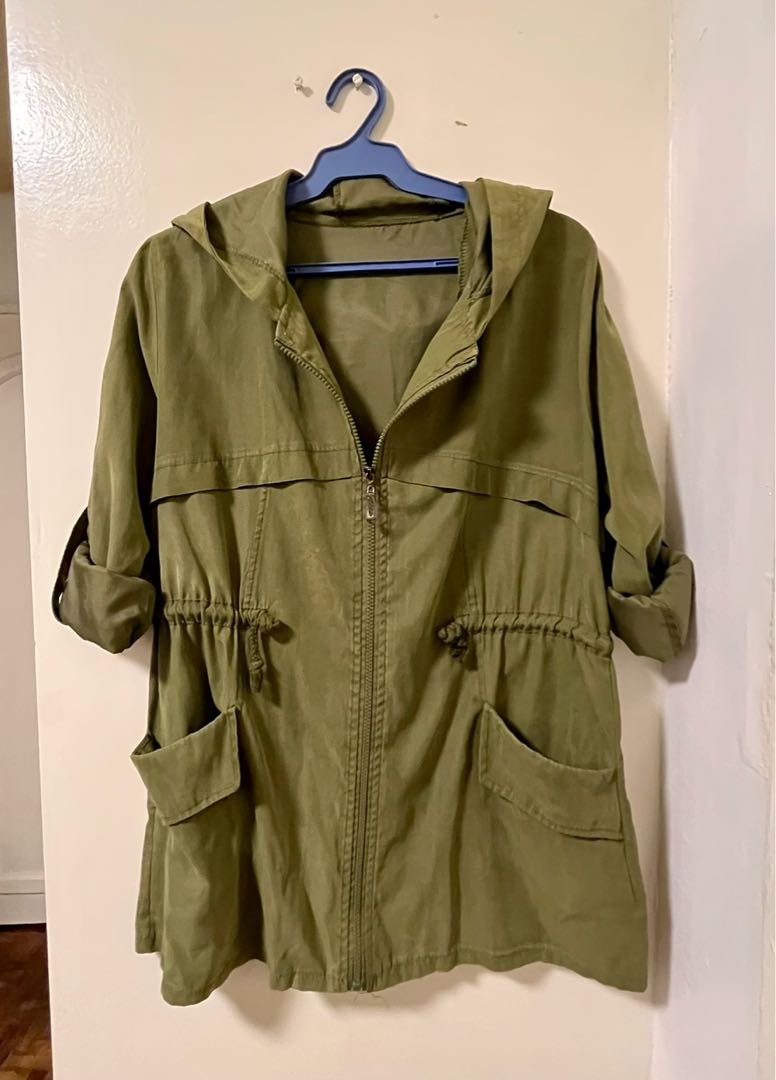 Khaki Green Parka, Women's Fashion, Coats, Jackets and Outerwear on