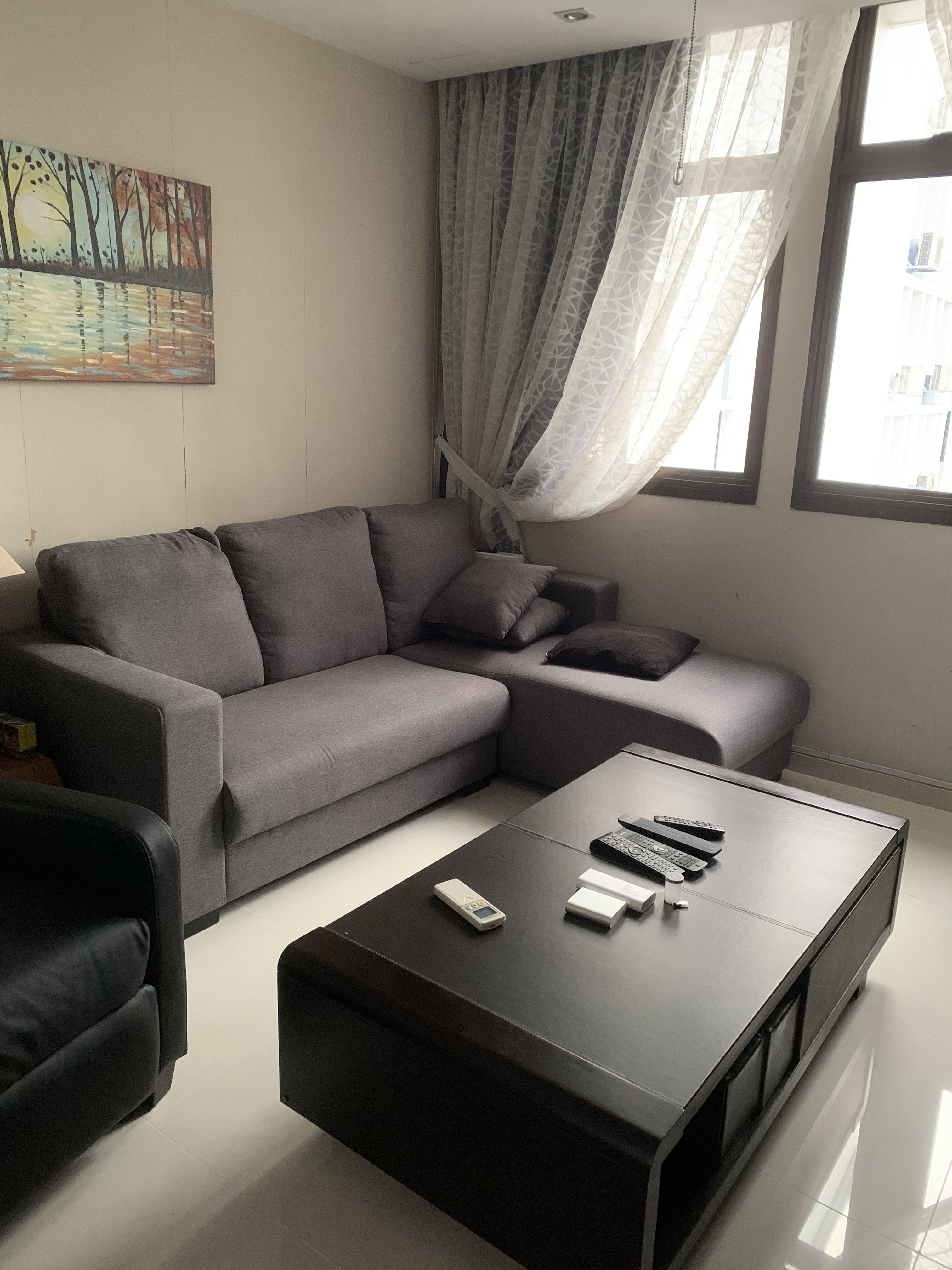 King Koil Shelton Fabric L Shape Sofa Furniture Home Living