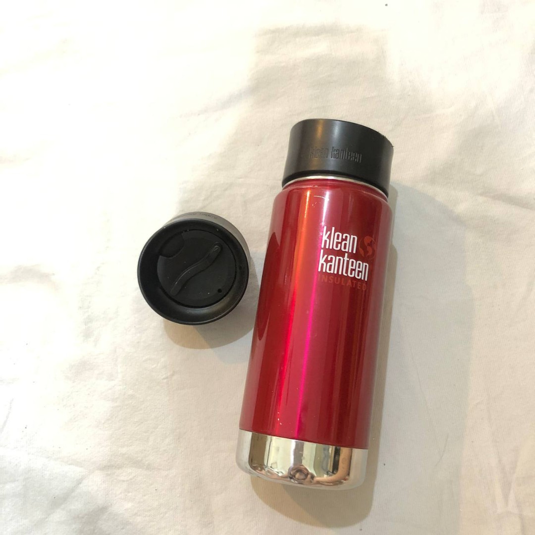 Kleen canteen for coffee + extra coffee cap, Furniture & Home Living