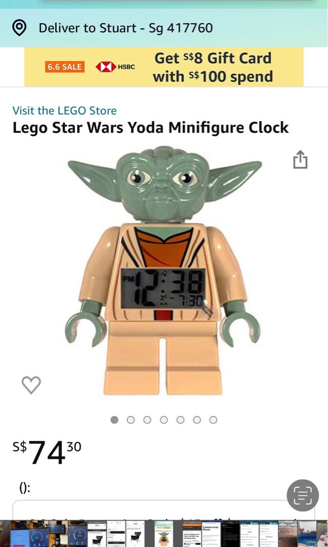 Lego yoda deals clock