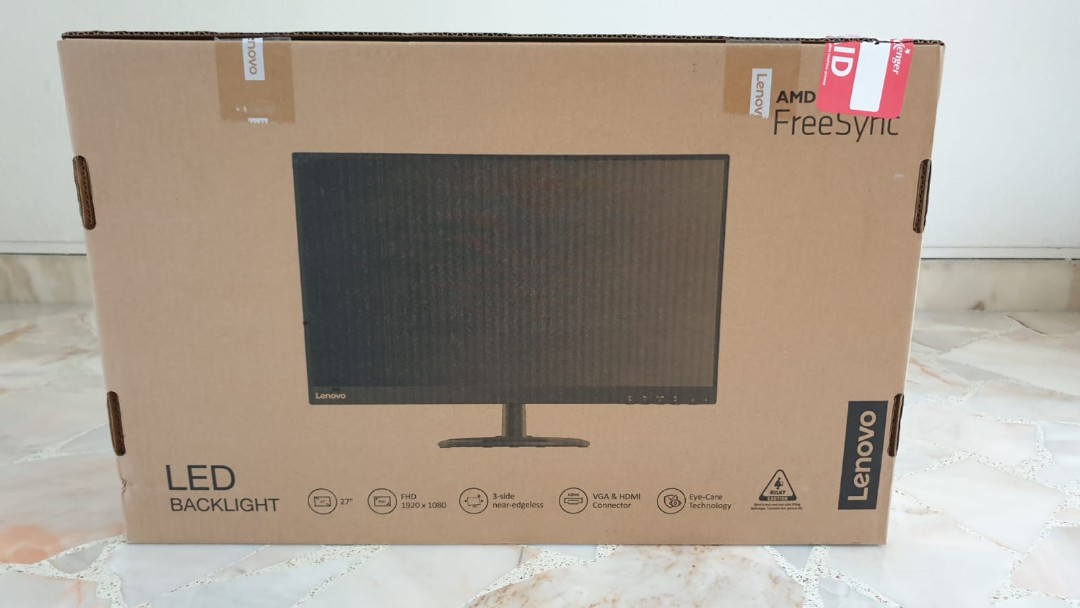 LENOVO 27" INCH FHD BRAND NEW MONITOR. PLS READ DESCRIPTION., Computers   Tech, Parts  Accessories, Monitor Screens on Carousell