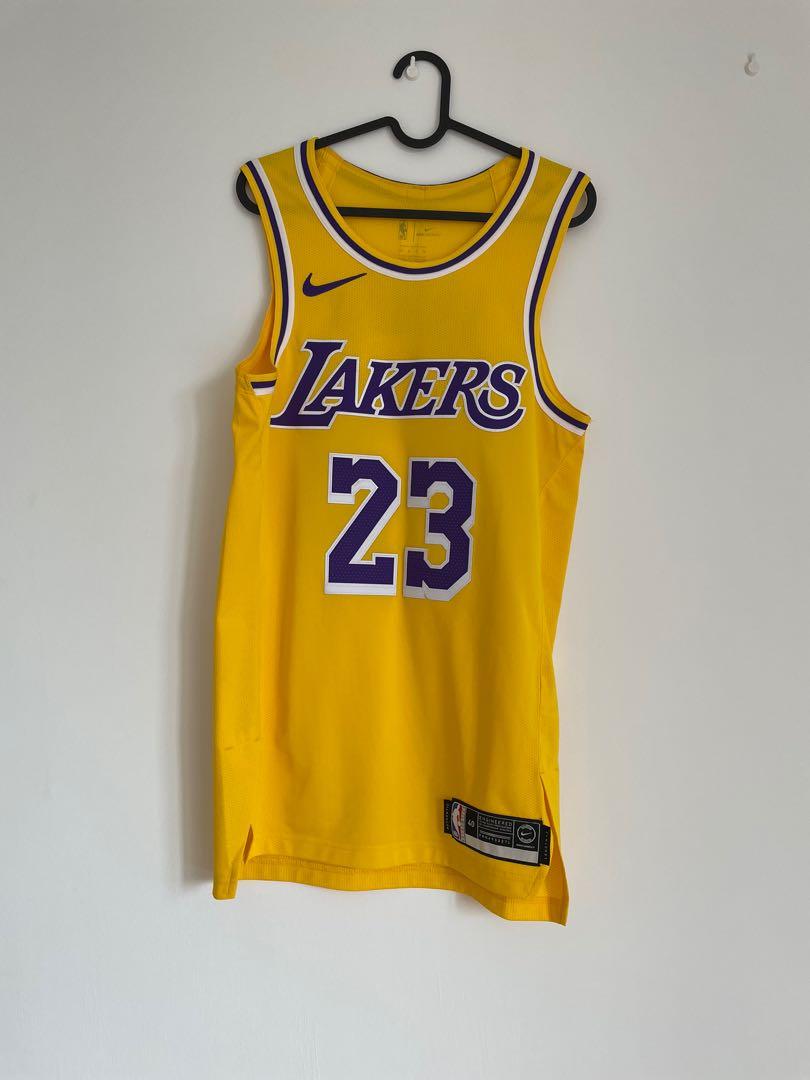 LeBron James NBA Icon Authentic Jersey- Mens Yellow