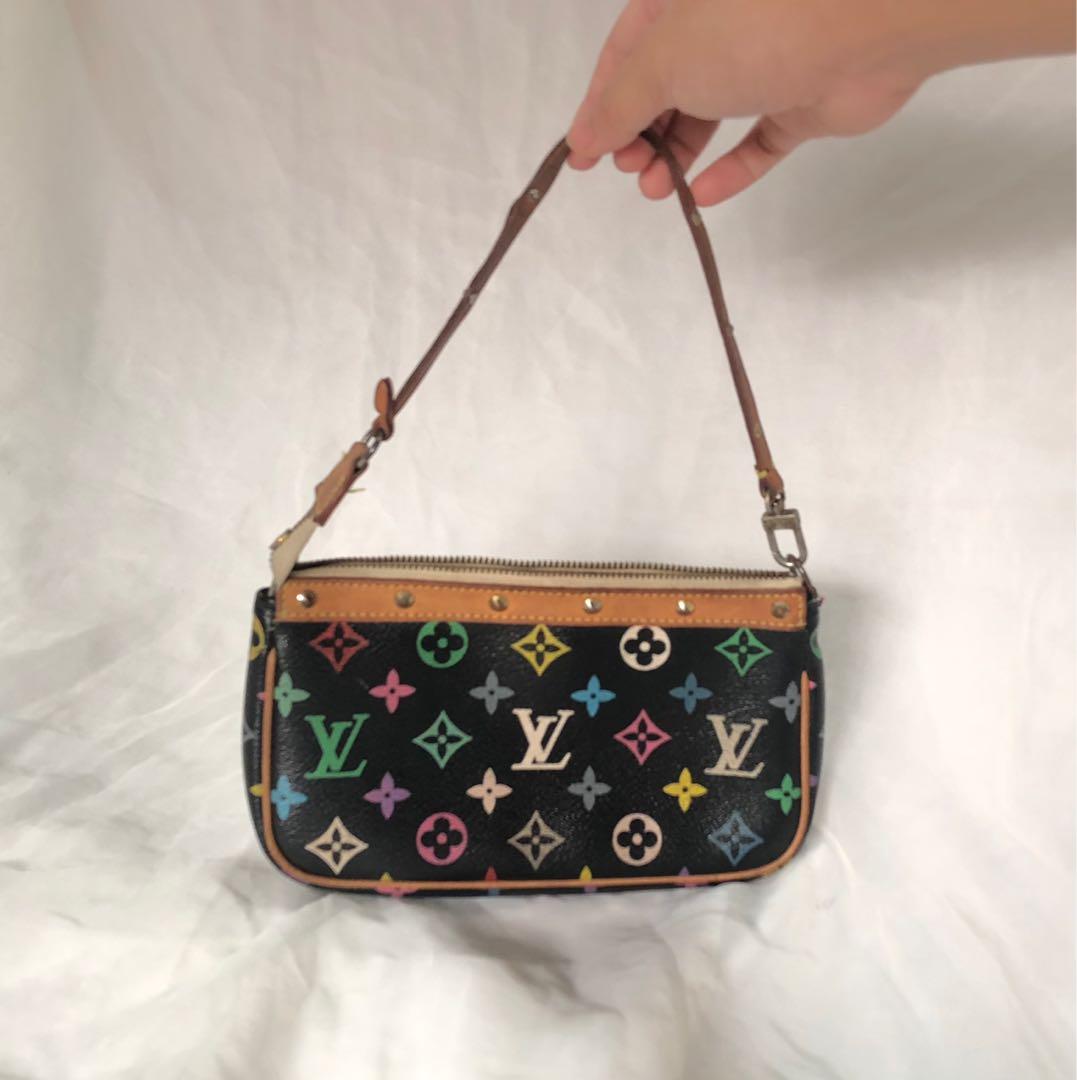Black multicolor pochette, Luxury, Bags & Wallets on Carousell