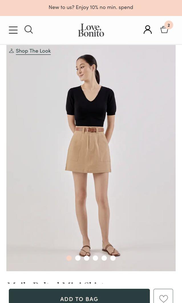 Buy Maila Belted Mini Skirt @ Love, Bonito