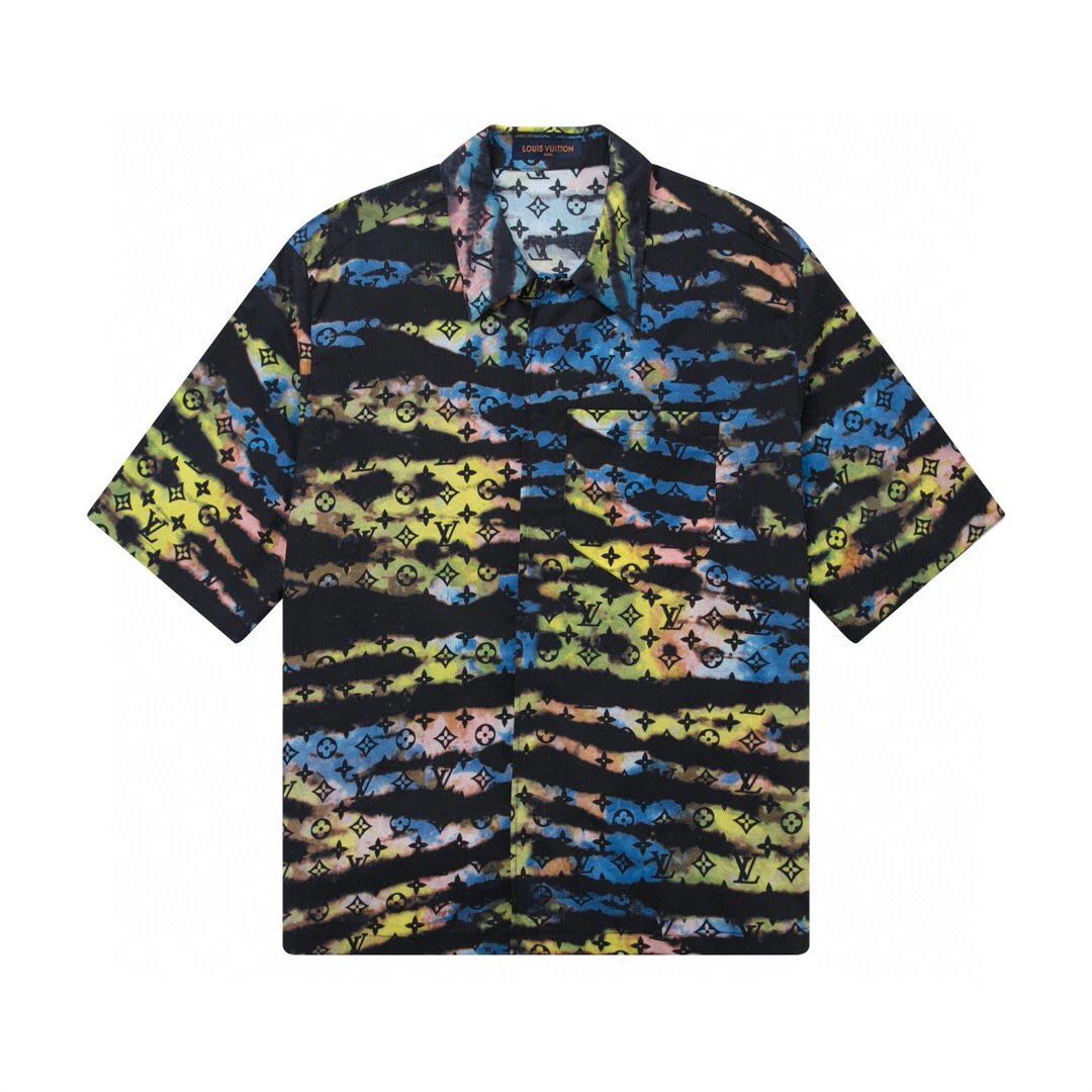 Louis Vuitton Zipped Monogram Tie-Dye Shirt Multicolor - FW21