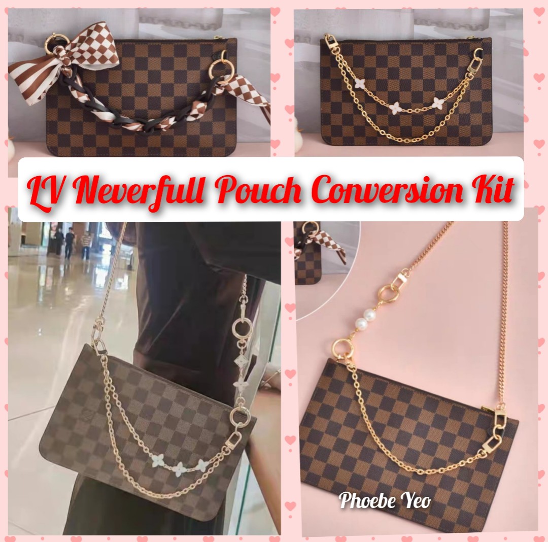 Conversion Kit For Louis Vuitton Neverfull Pouch - Silver Perfect For Escale