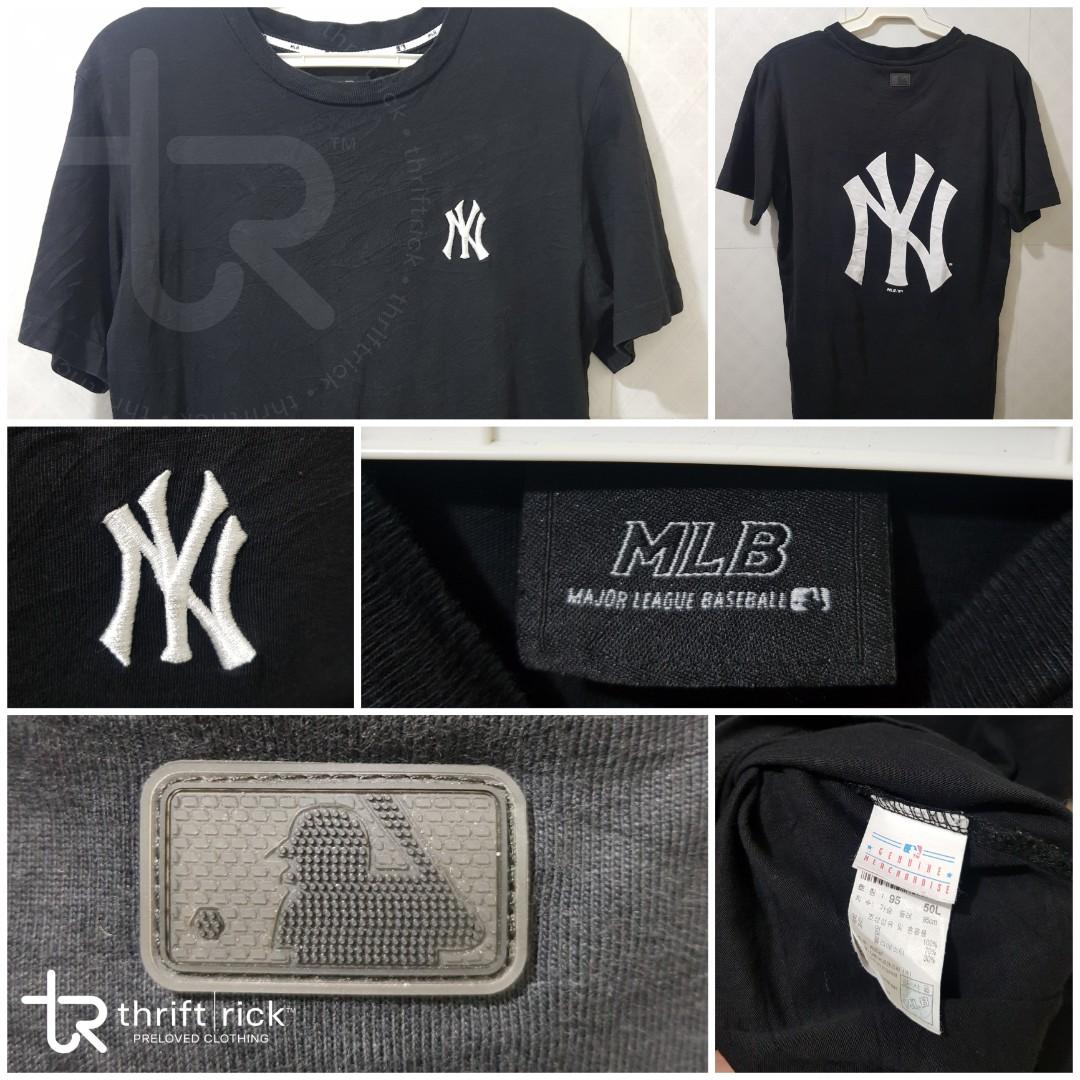 MLB NY YANKEES BLACK JERSEY TSHIRT, Men's Fashion, Tops & Sets