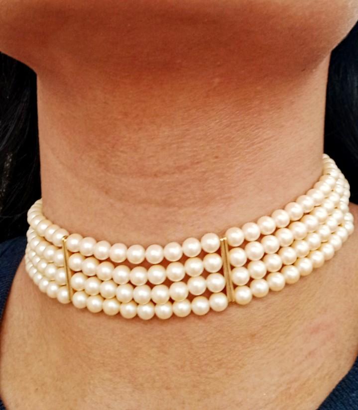 Monnet Necklace CHOKER pearls model 