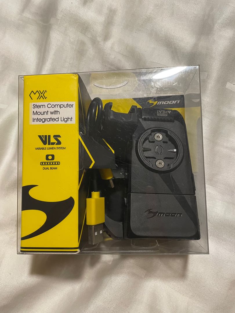 Moon MX stem computer mount w/ Integrated Light, Sports Equipment