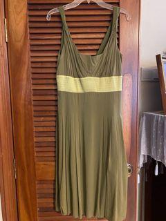 Nicole miller green Grecian dress size US2