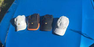 Nike and asic hats