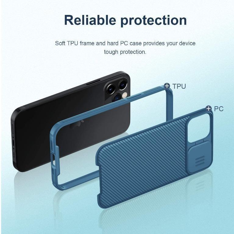 Nillkin Iphone 1212 Pro Case Camshield Pro Case With Slide Camera Cover Mobile Phones 8405