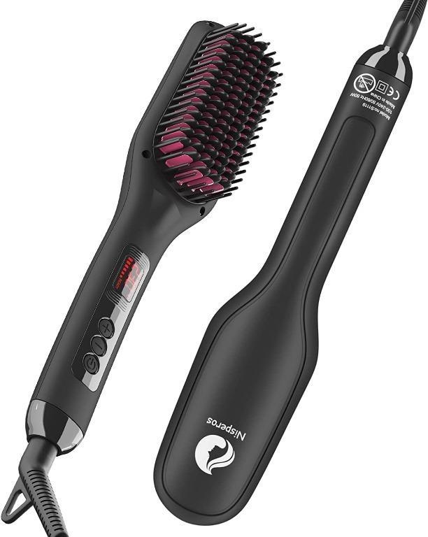 VEGA Black Shine Hair Straightening Brush With Ionic Technology 16  Temprature Settings (VHSB-04): Buy VEGA Black Shine Hair Straightening Brush  With Ionic Technology 16 Temprature Settings (VHSB-04) Online At Best | Hair