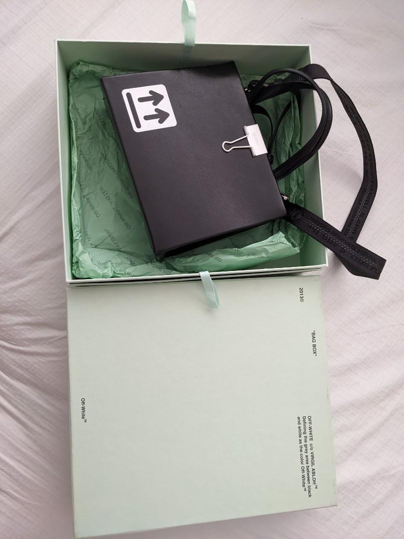 Off White box bag mini black white Women s Fashion Bags Wallets Cross body Bags on Carousell