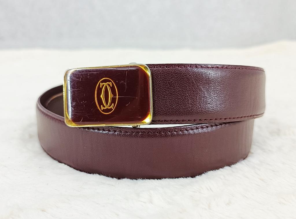 original CARTIER vintage leather belt W 29-31, Men's Fashion 