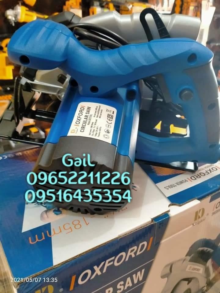 OXFORD 1300W, 7&1/4" Circular Saw (Category: Construction Tools & Equipment) located in Caloocan City. Submitted by abieghail (Listing ID 1168660294, Image 3). Description: PRICE : 2,350 OXFORD 1300w Circular Saw Specification Input Power : 1300 Watts Diameter of Blade : 7-1/4 Voltage : 220-240v Frequency : 50/60 Hz No load Speed : 4800 rpm Blade Size : 185 x 20mm x 24T With Laser Function Contact us for faster transaction. TO GOD BE THE GLORY!.