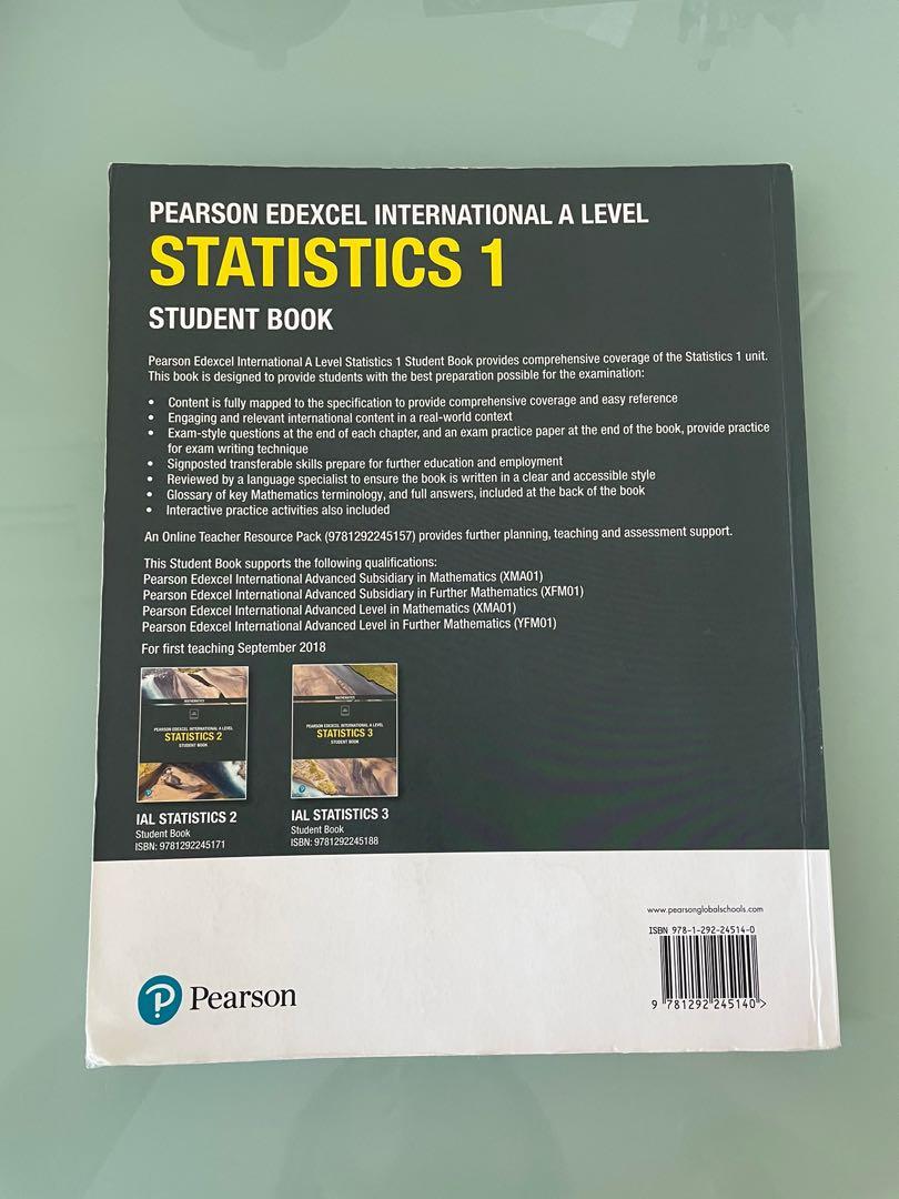 Pearson Edexcel IAL Maths Statistics 1 Student Book, 興趣及遊戲, 書本 & 文具 ...