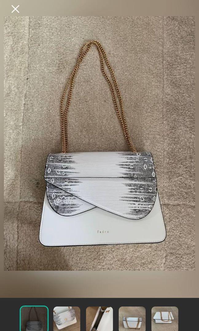 White snakeskin handbag discount