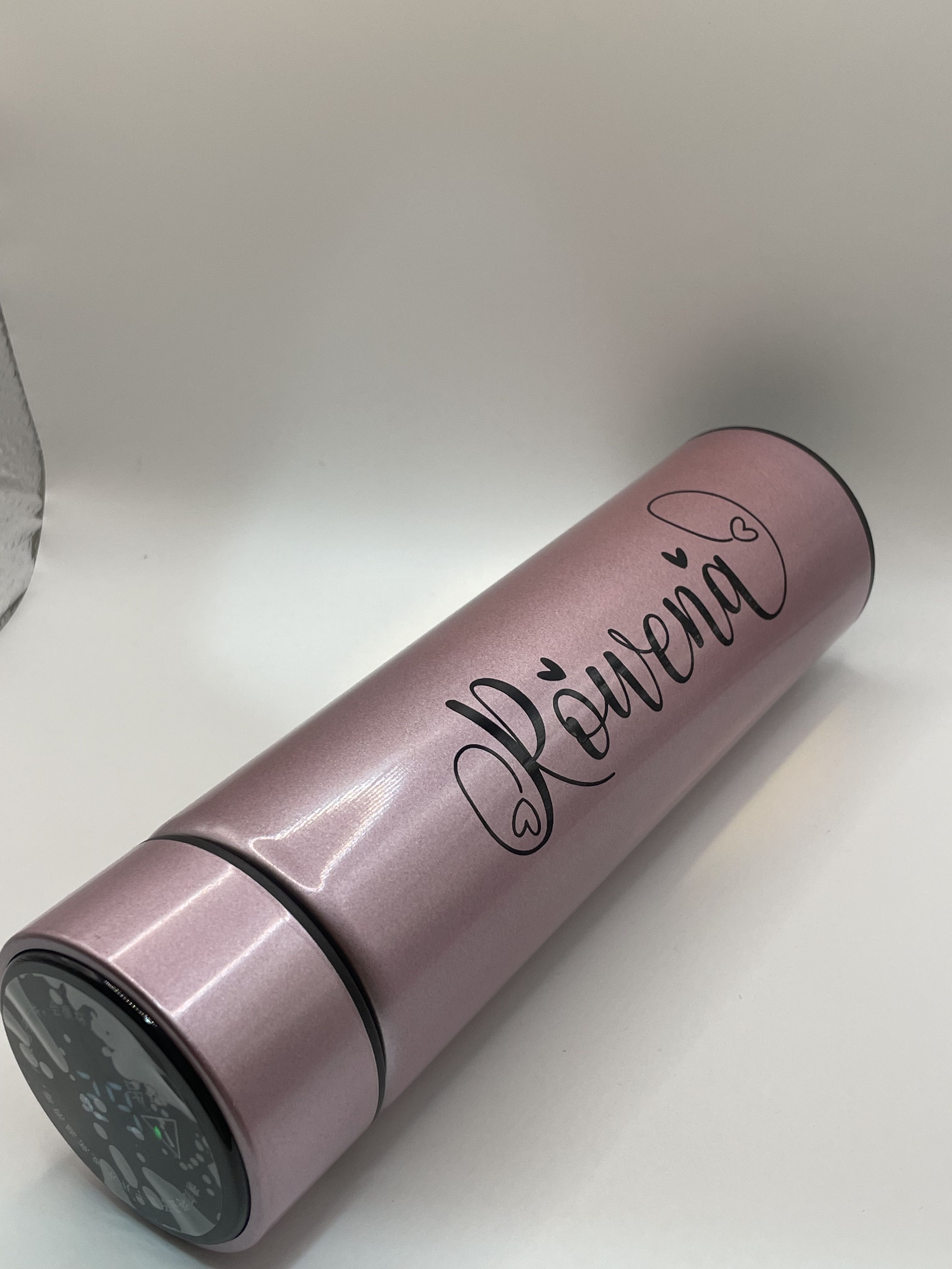 Personalised Temperature Sensor Vacuum Insulated Thermal Water Bottle